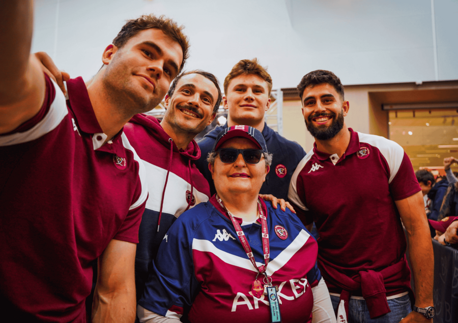 Centre commercial Aushopping Bordeaux Lac rétrospective 2024 dédicace joueurs UBB