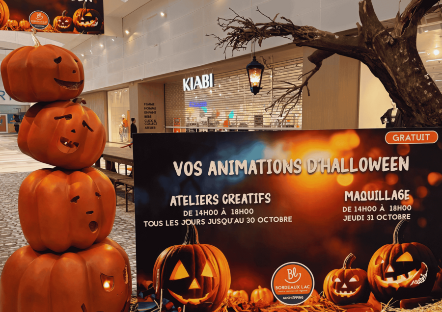 Centre commercial Aushopping Bordeaux Lac rétrospective 2024 Halloween