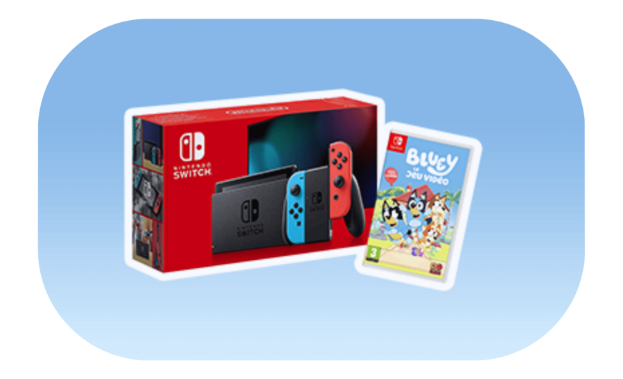 Jeu concours Bluey gagnez nitendo switch jeu Bluey centre commercial Aushopping Bordeaux Lac