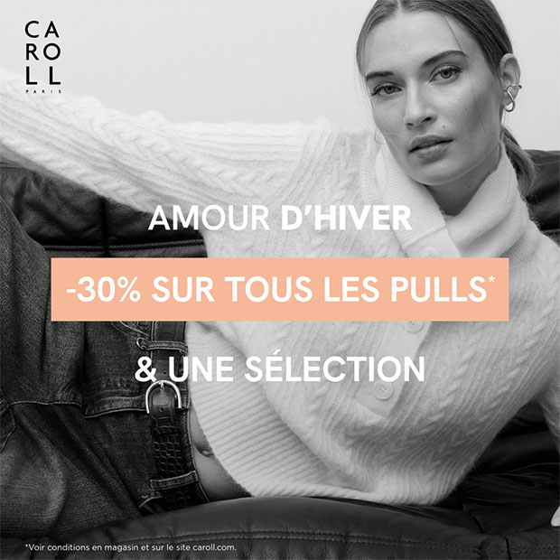 CAROLL | Amour d’hiver : -30% sur tous les pulls et une sélection
